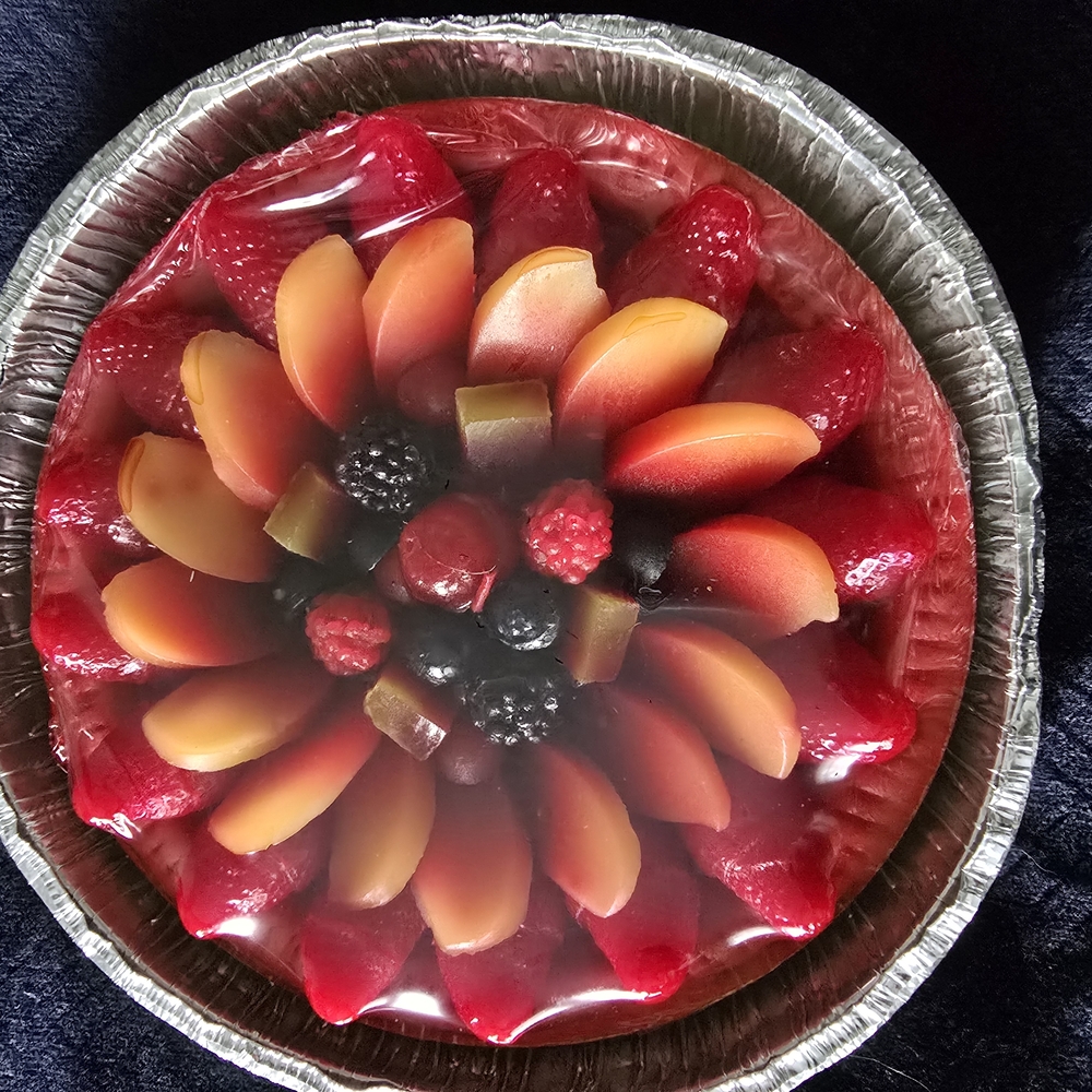 WAX WORKS CANDLE; Fruit Tart with Berries and Peaches